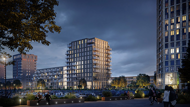 Architectural animation of the Havenkade development, The Netherlands