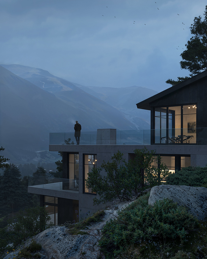 Designed by Narcis Tudor Architects, the subtly named L3O Project is described as a “contemporary wedge of concrete, glass and steel, cut out of the bedrock”.
The bedrock in question being located close to the breathtaking beauty of Telluride, Colorado makes this more than just your average scenery!
With the building nestled into the native soil and vegetation of the steep topography, its multiple levels offer some jaw-dropping views of the surrounding landscape.