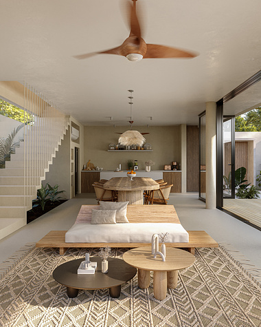 Areca House - Living and gourmet area | CO-LAB Design Office