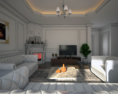 Neoclassic interior, living room