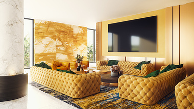 Interior visualization of luxury apartments