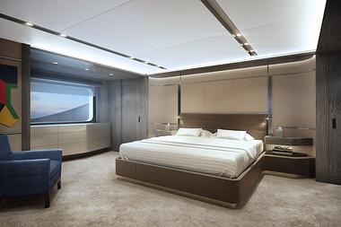 Yacht, interiors. 