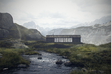 Scandinavian house in the hills