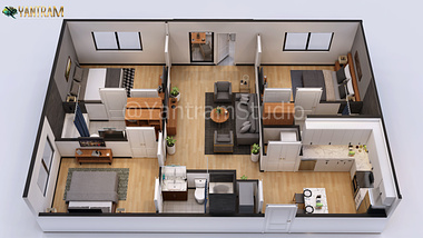 3d floor plan: residential ,commercial, home, house, apartment, Modern