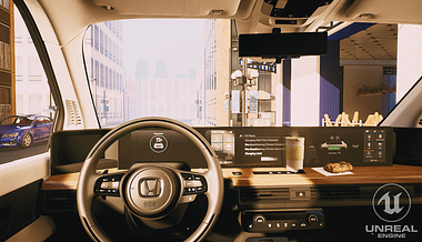 Real-time UE5 automotive interior. Honda S.