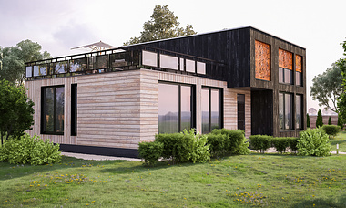 Exterior visualization of the house