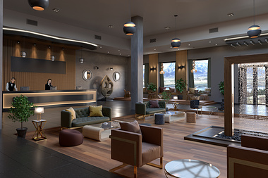 Hotell Lobby visualization 
