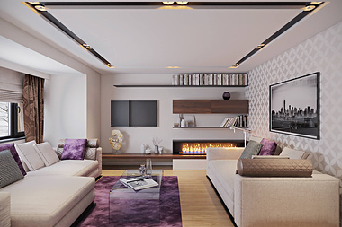 Home Interior Design: Modern and Lovely. Rendering