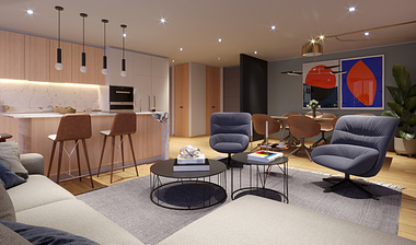 Livingroom visualization and interior design