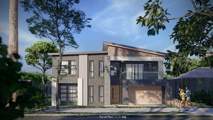 3D visualization for a residential project located in Winston Hills, Australia.